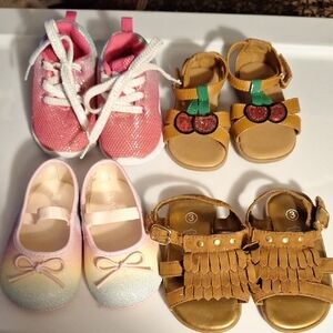Pink and White Kids Sneakers